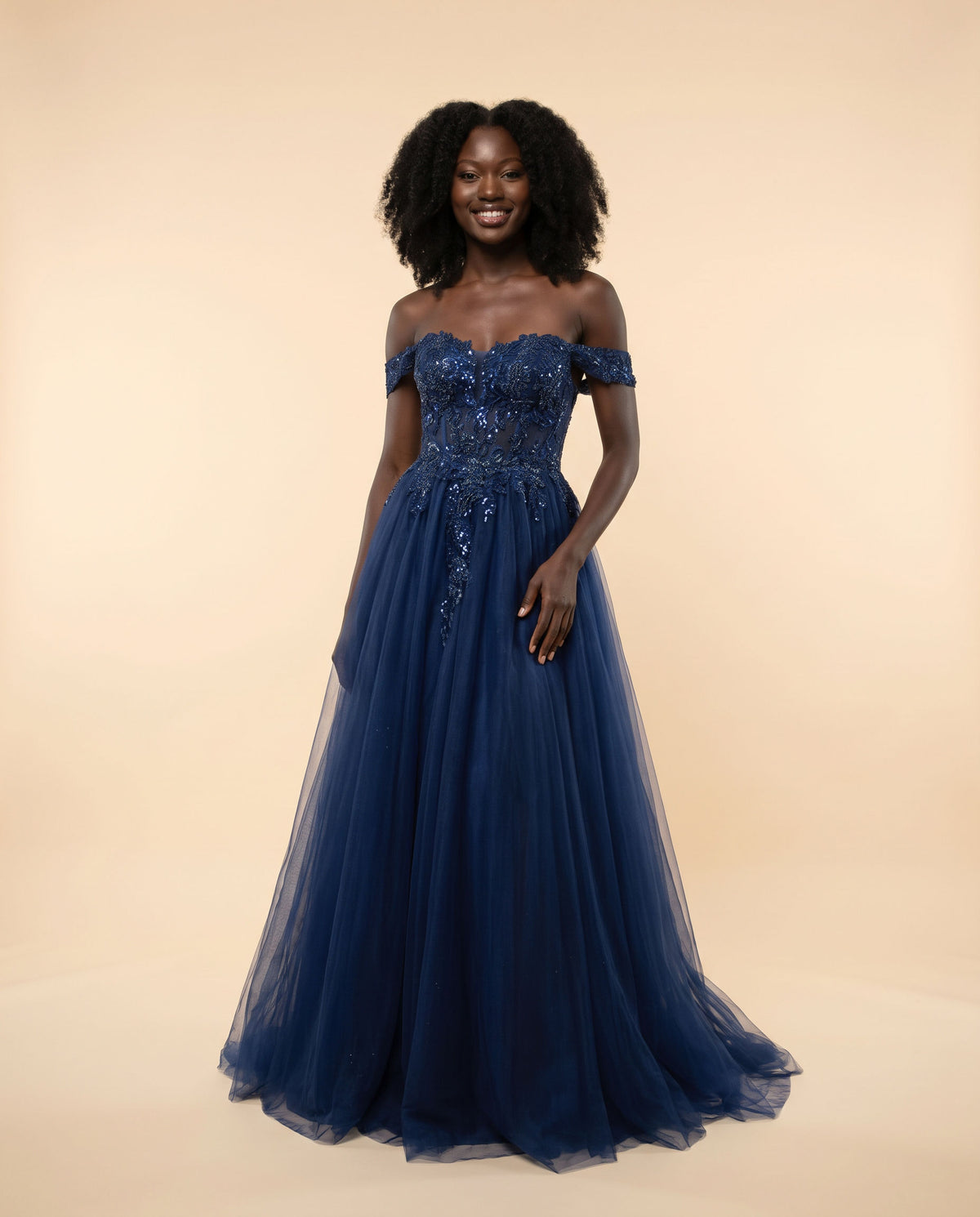 Robe Corset En Tulle Marine