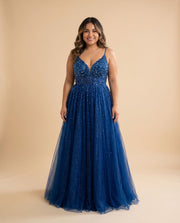 Robe Fluide Avec Pierres Royal