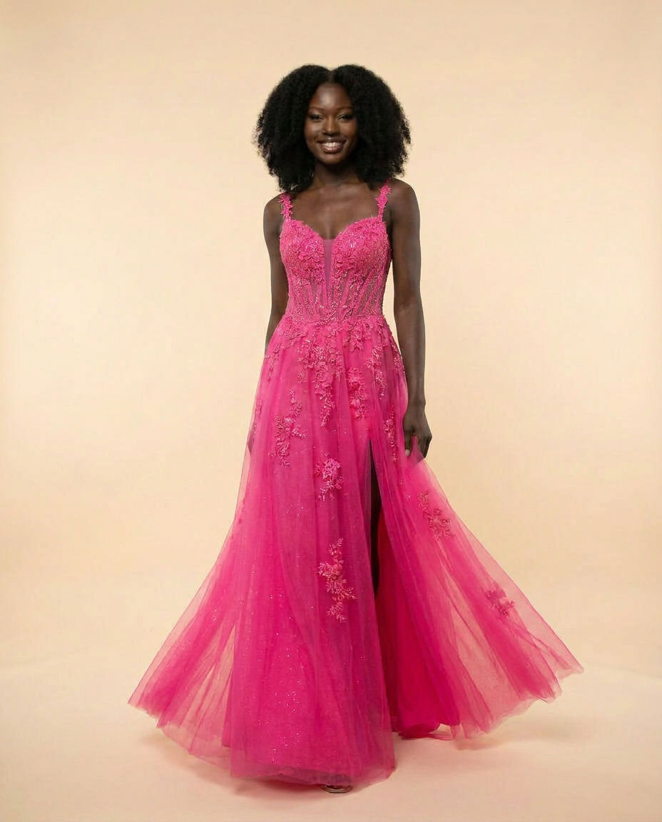 Robe en Dentelle Rose