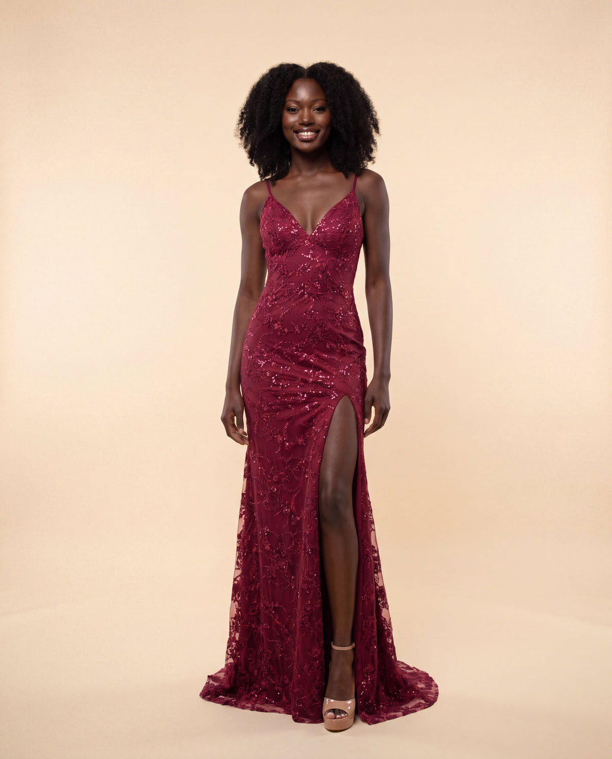 Mermaid Gown Wine