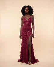 Mermaid Gown Wine
