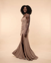 Robe Ajusté Extensible Cappucino