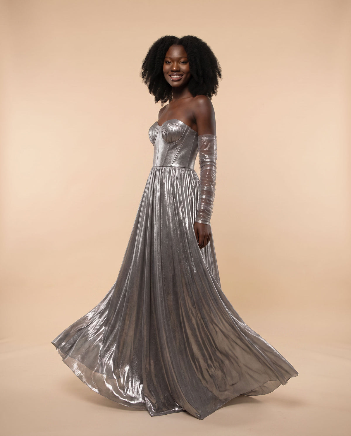 Robe Corset Fluide Métal