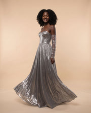 Robe Corset Fluide Métal
