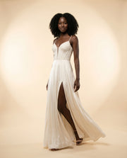 Robe Ajustée Corset Ivoire