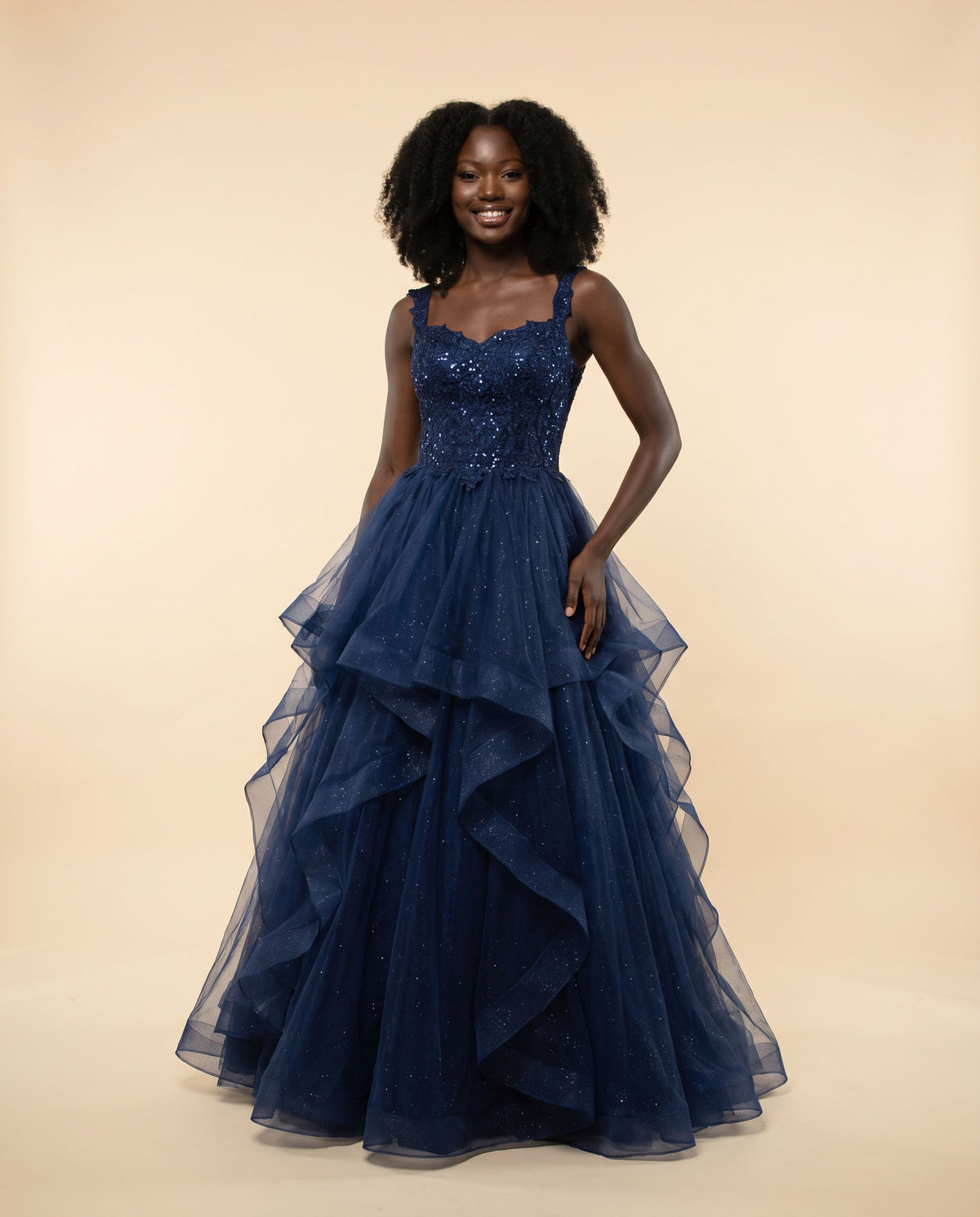 Robe à volants Bleu Marine