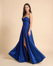 Robe Brillante Bustier Avec Fente Royal