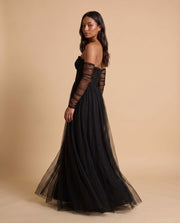 Robe Corset Fluide Noire