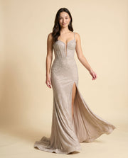 Robe À Corset Nude Silver