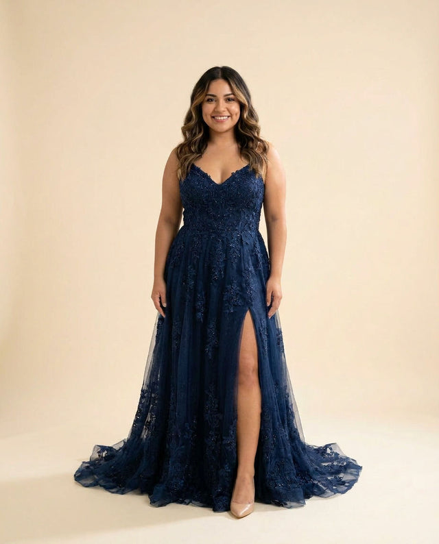 Robe Décolleté Marine