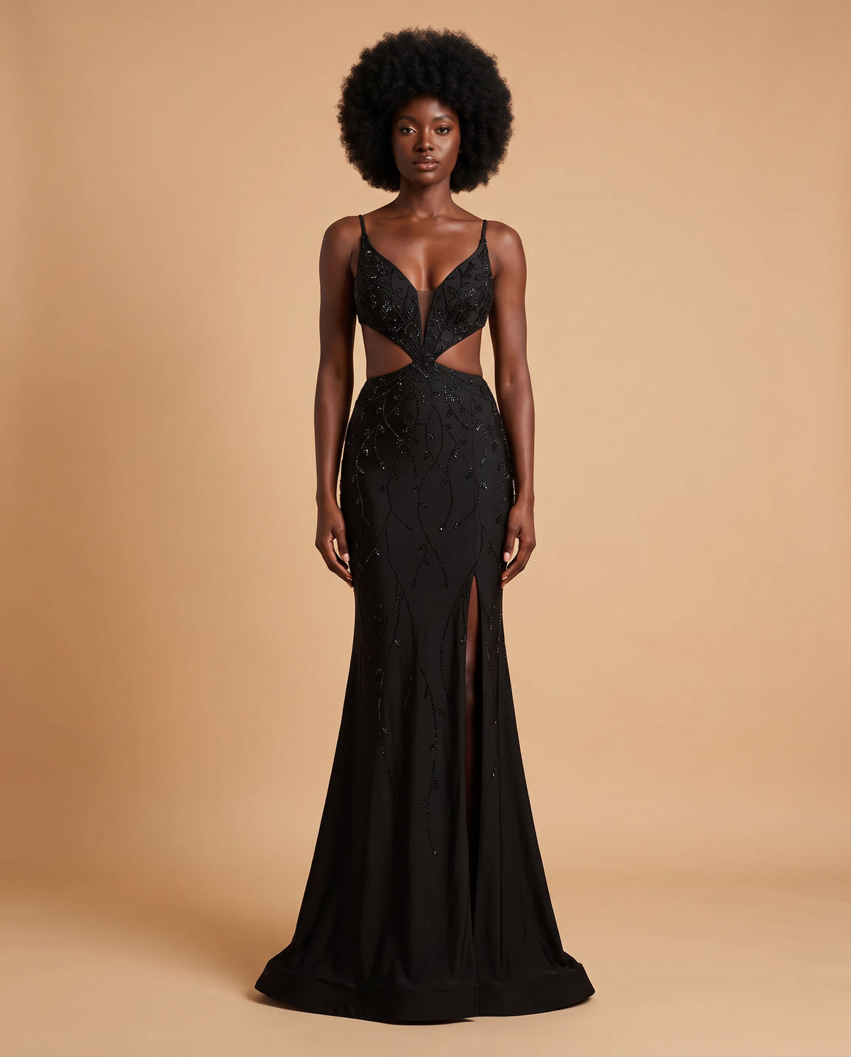 Robe Moulante Brillante Noire