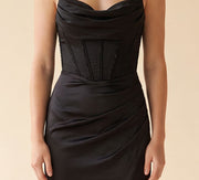 Robe Satinée Noire