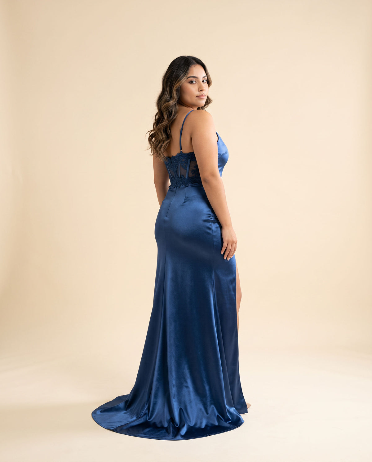 Robe Corset Ajustée Marine