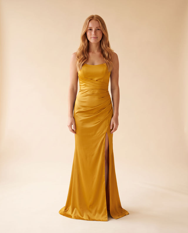 Robe Bustier Moutarde