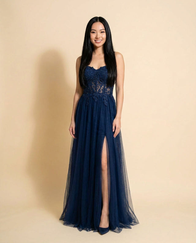 Robe Ajustée Marine