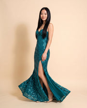 Robe Teal Brillante