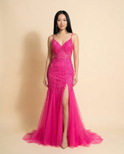 Robe Sirène Rose Vif