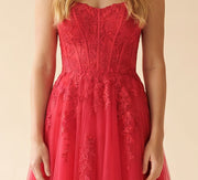 Robe Princesse Brodée Rouge