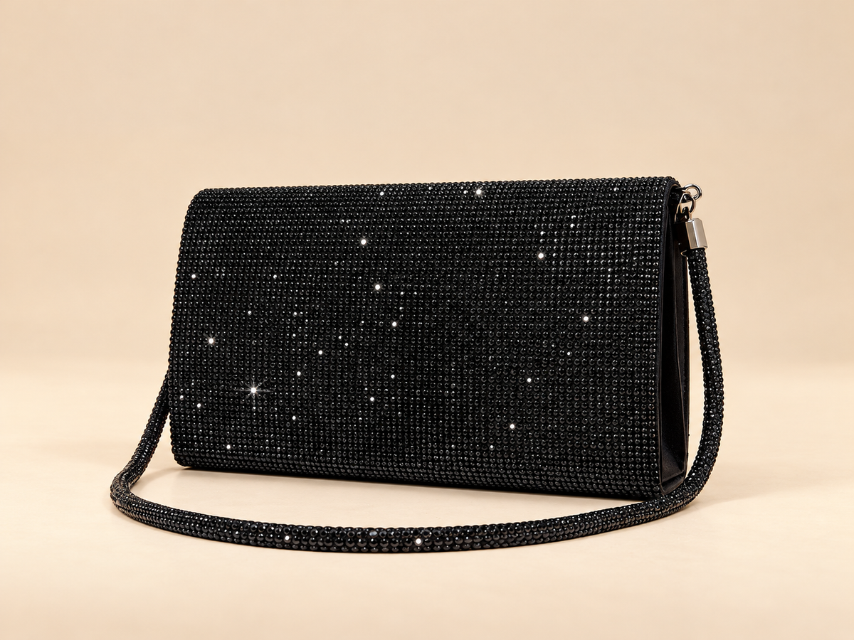 Blossom Sac à Main Brillant Noire