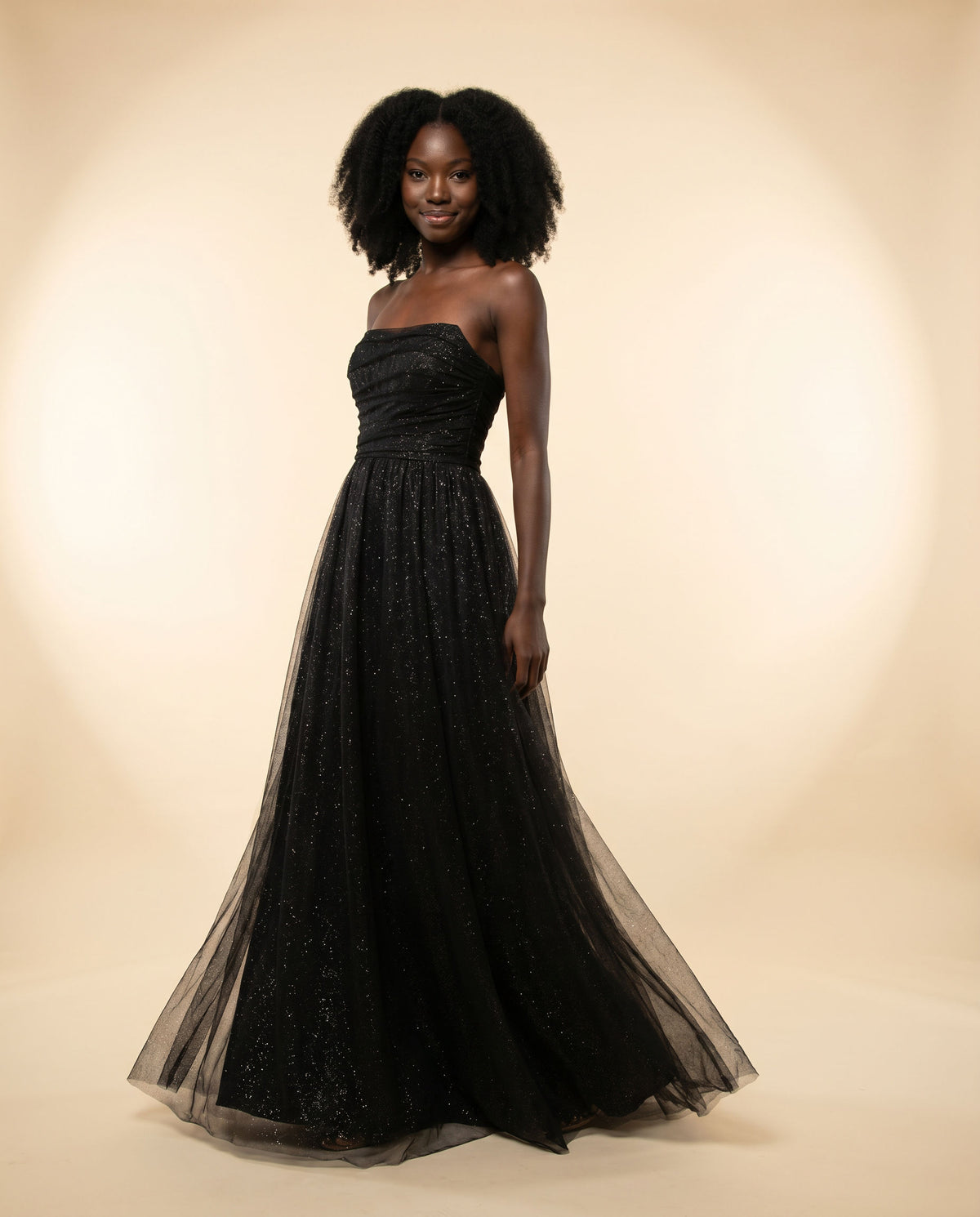 Robe Scintillante Bustier Noire