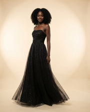 Robe Scintillante Bustier Noire