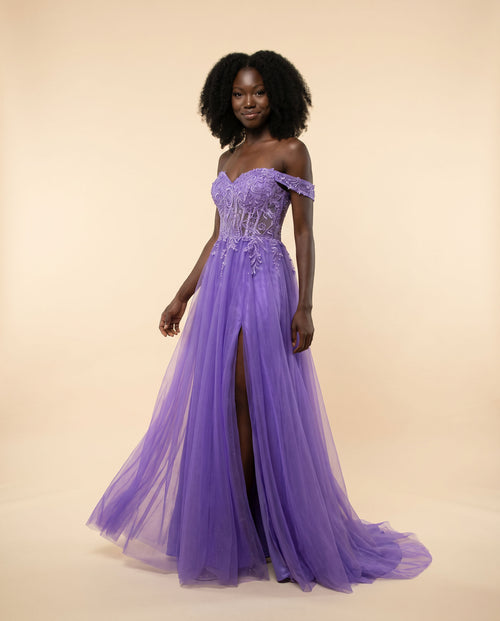Jadore - Robe Off-the-shoulder Iris - Iris