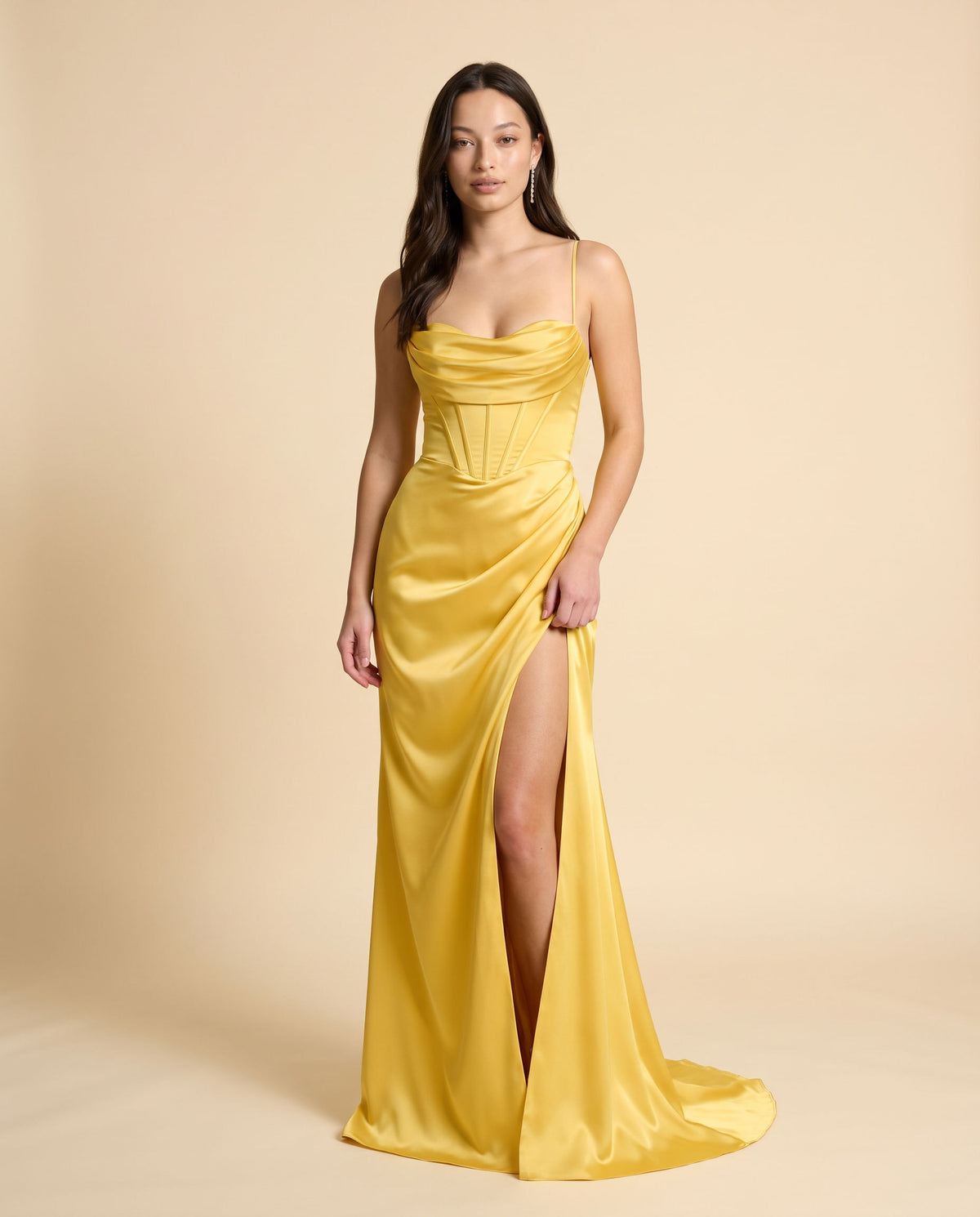 Corset Avec Fente Jaune