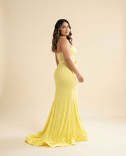 Robe brillante Jaune