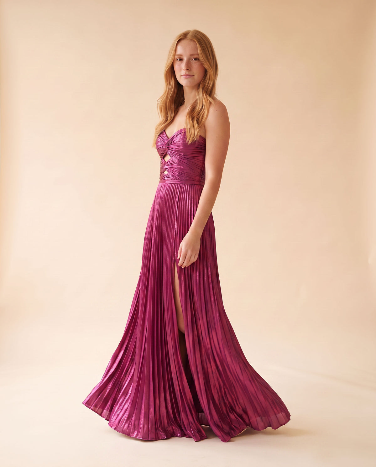 Robe Métallique Fushia
