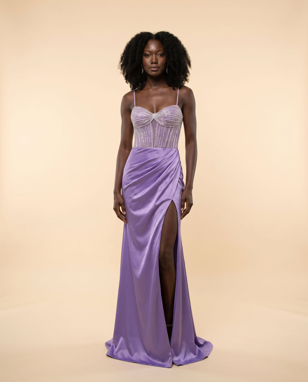Robe Corset Brillant Mauve