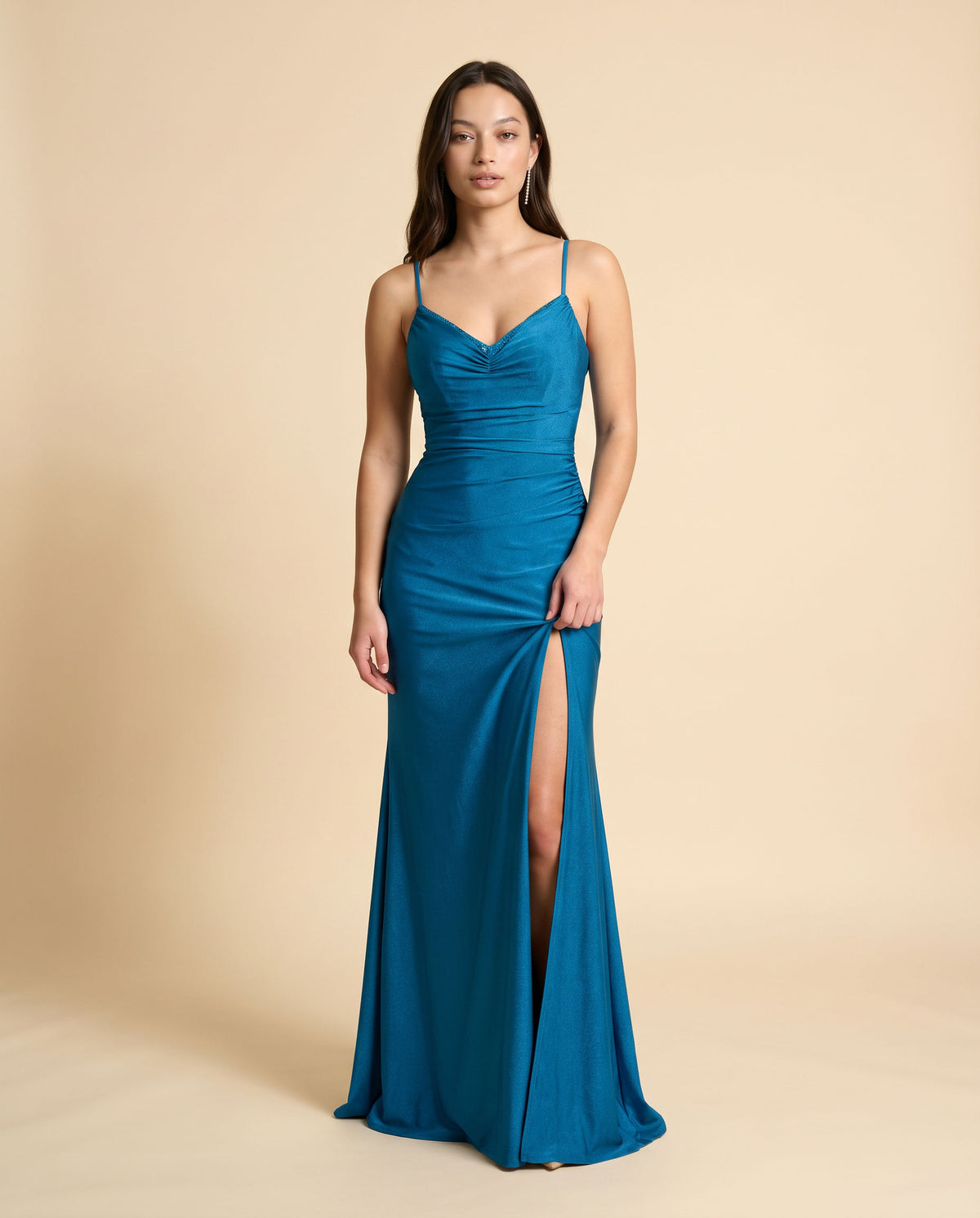 Robe Ajustée Simple Teal