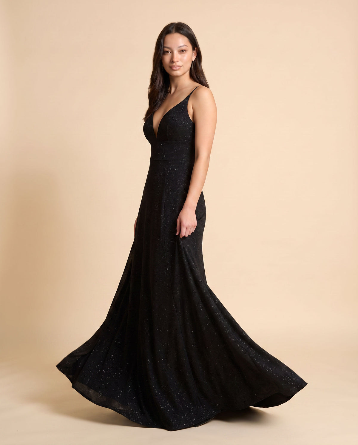 Robe Ajustée Brillante Multi/Noire