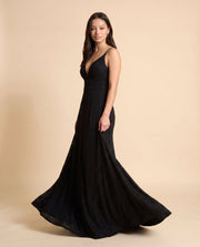 Robe Ajustée Brillante Multi/Noire