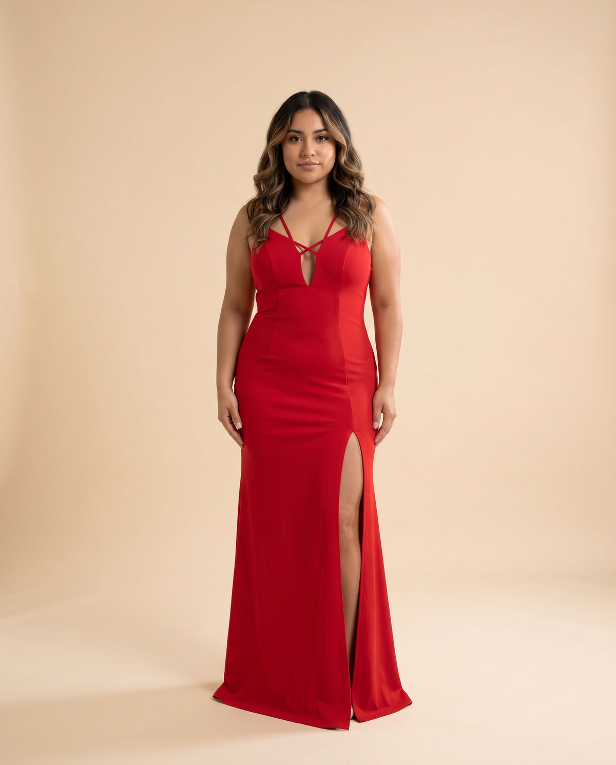 Robe Moulante Dos Ouvert Rouge