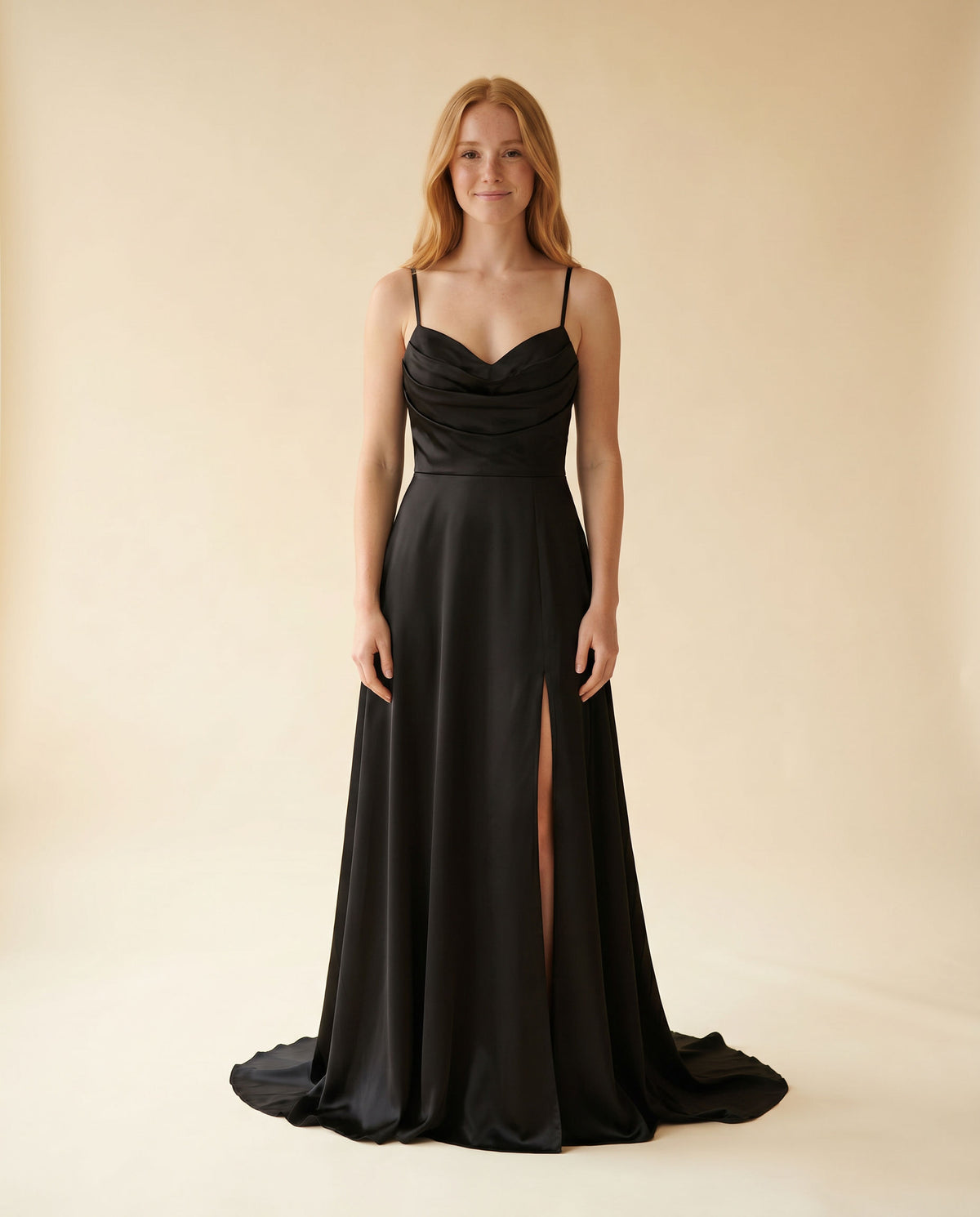 Robe De Satin Noire
