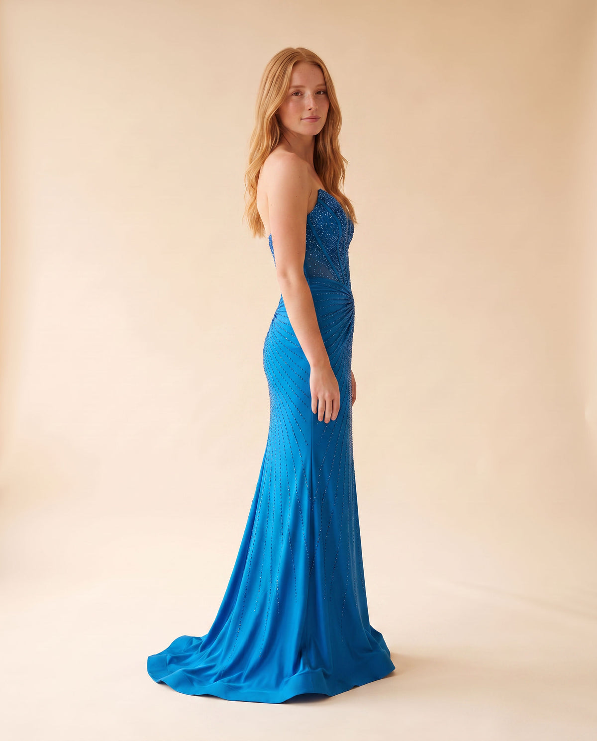 Robe Corset À Brillant Bleu Ciel