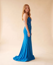 Robe Corset À Brillant Bleu Ciel
