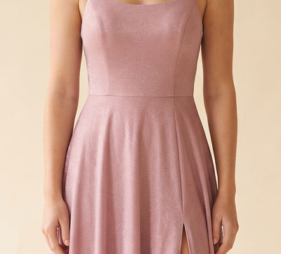 Robe scintillante fluide Rose