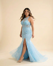 Mermaid Gown Sky Blue