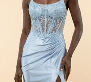 Robe Corset Bleu Pâle