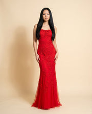 Robe Ajustée Dos Lacé Emeraude