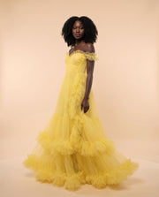 Robe En Tulle Jaune