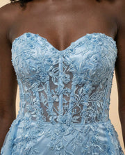 Robe à Paillettes Bleu Pâle
