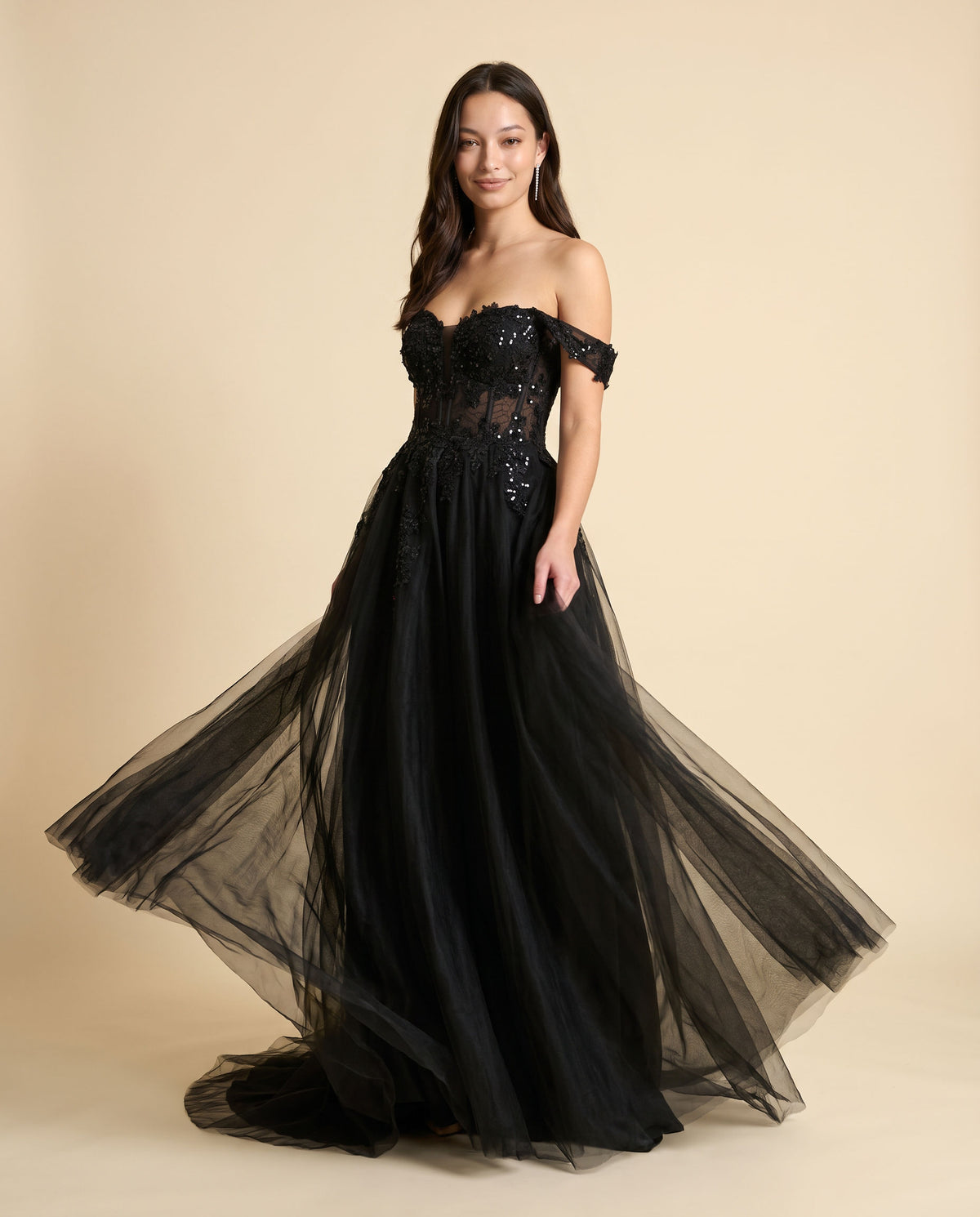 Robe Corset En Tulle Noire