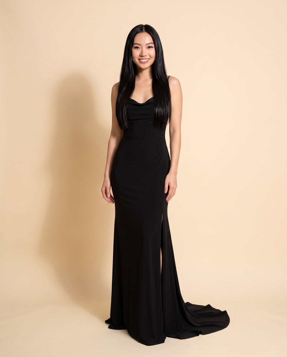 Robe Moulante Dos Ouvert Noire