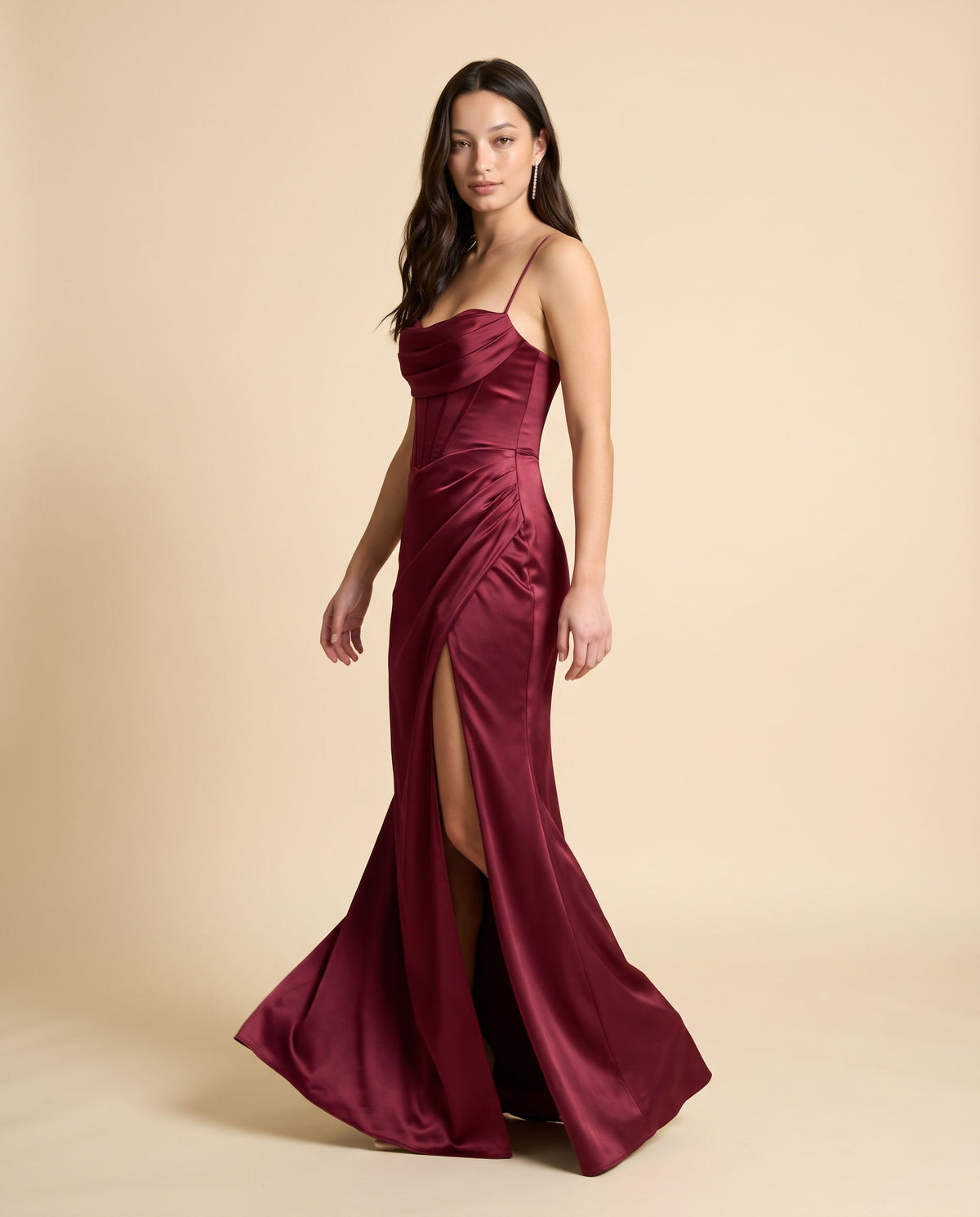 Robe Satinée Bourgogne