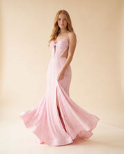 Robe Brillante Avec Fente Dusk