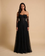 Robe Corset Fluide Noire