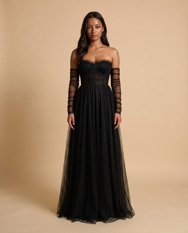 Robe Corset Fluide Noire