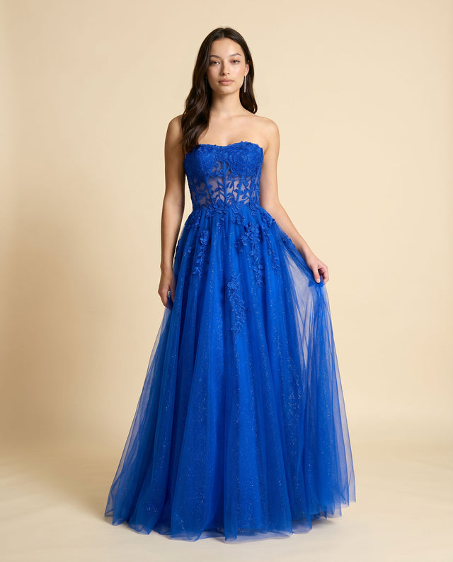 Robe Brillante En Tulle Royal